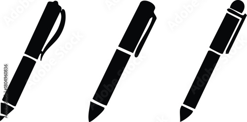 Pen Icon set. classic hand writing tool for calligraphy. Copywriting Related Vector, pen logo silhouette vector design template premium, sign up icon. Vector illustration !