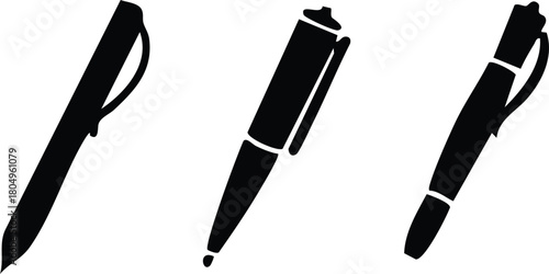 Pen Icon set. classic hand writing tool for calligraphy. Copywriting Related Vector, pen logo silhouette vector design template premium, sign up icon. Vector illustration !