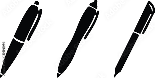 Pen Icon set. classic hand writing tool for calligraphy. Copywriting Related Vector, pen logo silhouette vector design template premium, sign up icon. Vector illustration !