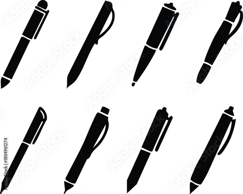 Pen Icon set. classic hand writing tool for calligraphy. Copywriting Related Vector, pen logo silhouette vector design template premium, sign up icon. Vector illustration !