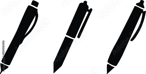 Pen Icon set. classic hand writing tool for calligraphy. Copywriting Related Vector, pen logo silhouette vector design template premium, sign up icon. Vector illustration !