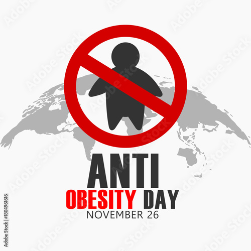 Vector graphic of Anti Obesity Day ideal for Anti Obesity Day celebration.