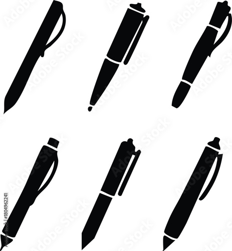 Pen Icon set. classic hand writing tool for calligraphy. Copywriting Related Vector, pen logo silhouette vector design template premium, sign up icon. Vector illustration !