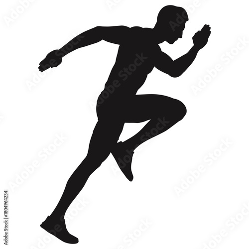 Active Running Man Silhouette Illustration
