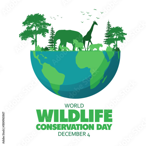 Vector graphic of World Wildlife Conservation Day ideal for World Wildlife Conservation Day celebration.
