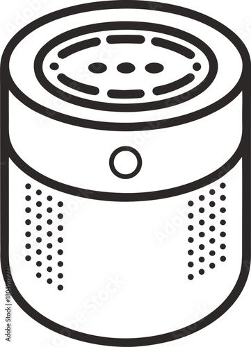 Outline smart speaker vector icon