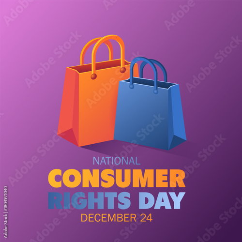 Vector graphic of National Consumer Rights Day ideal for National Consumer Rights Day celebration.
