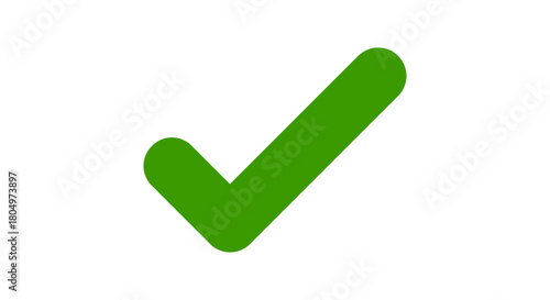 Green Verified Tick Icon, Success Check Symbol, Confirmation Mark Vector