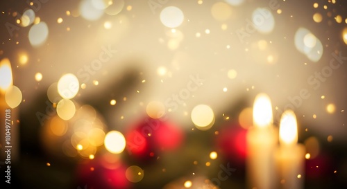 Download christmas background with bokeh lights and candles for holiday season celebration stock photo -christmas eve