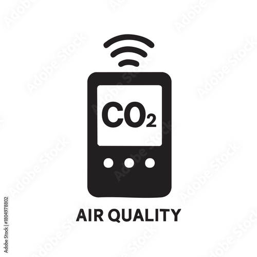 Smart carbon dioxide detector icon