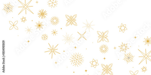 Wallpaper Mural Minimal Golden seamless snowflakes transparent background. Winter Season Design Element for Festive Holiday Greeting, Seasonal Promotions, Or Elegant Winter Themed Decorations. Vector illustration.	 Torontodigital.ca