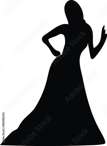 Elegant Silhouette of a Woman