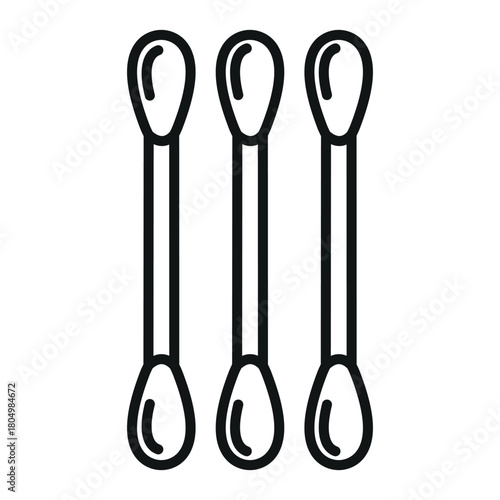 Cotton swabs icon vector design template