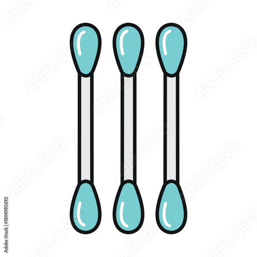 Cotton swabs icon vector design template