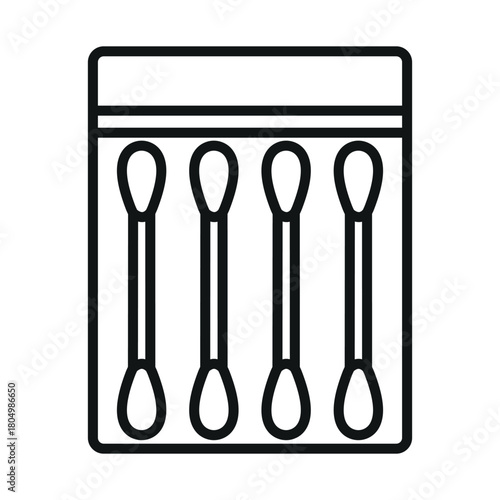 Cotton swabs icon vector design template