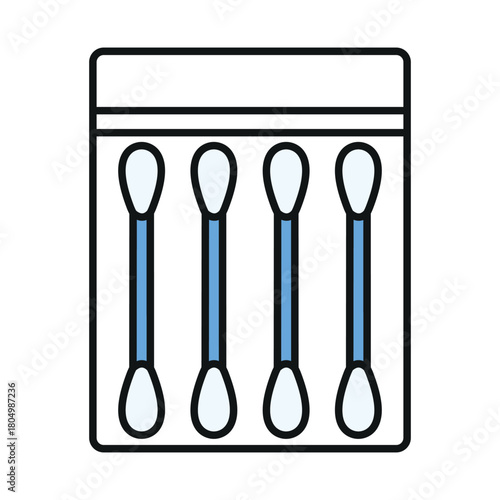 Cotton swabs icon vector design template