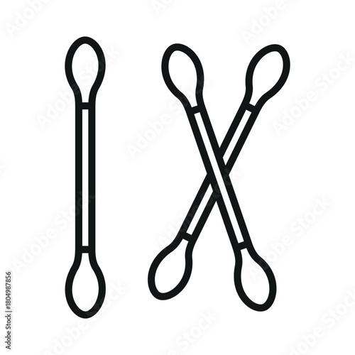 Cotton swabs icon vector design template