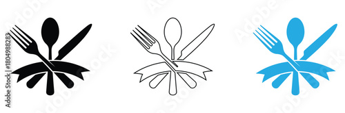 Elegant cutlery set design for your next restaurant branding project or food blog, a modern and stylish graphic for restaurant marketing and promotions