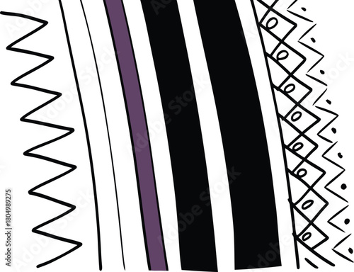 Abstract colorful gradient stripes and irregular patterns vector graphic illustration