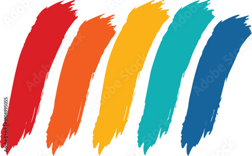 Vibrant abstract acrylic paint strokes vector illustration scalable eps for design projects