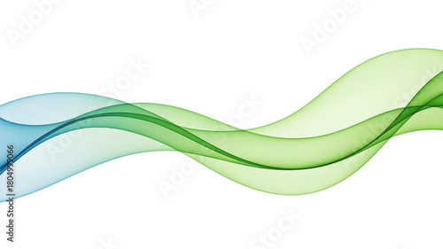Elegant flowing wave design with gradient from blue to green for modern graphic projects and presentations