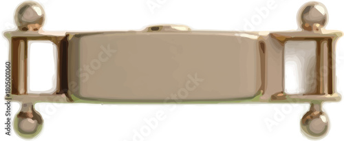 Antique Brass Magnifying Glass with Ornate Handles.