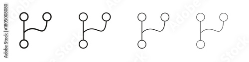 Code branch icon. Simple outline style pack on white background. Suitable for Graphic designs
