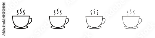 Coffee icon. Simple outline style pack on white background. Suitable for Graphic designs
