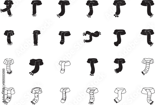Religious icon set with black silhouettes and symbols including cross anchor and candlestick