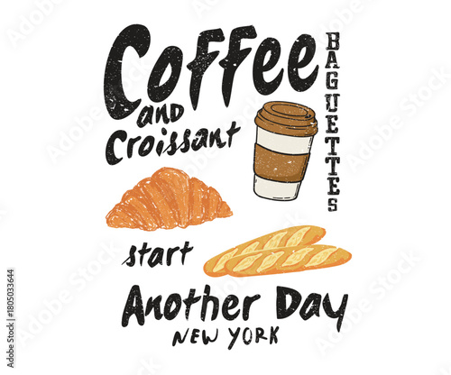 Morning club artwork for t shirt print, poster, sticker and other uses.