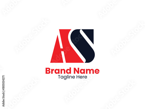 Creative Letter AS logo design BS vector logo designs, AS logo, AS Letter