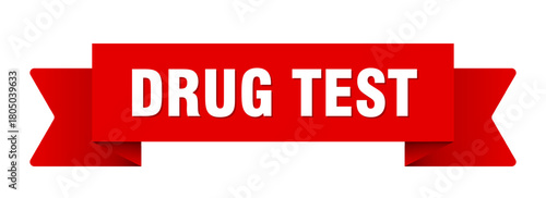 drug test ribbon isolated on transparent background. drug test ribbon