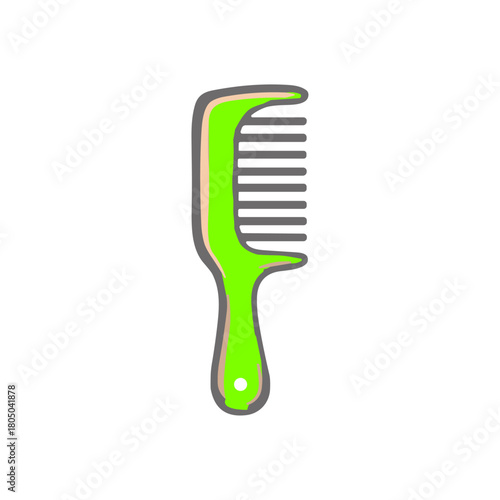 Hair comb icon logo flat vector design
