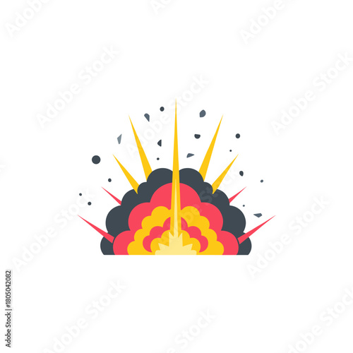 Explosion icon logo flat vector design