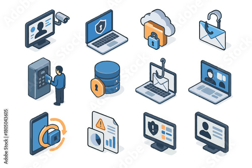 Drive function corporate vector remote tools cyber icon module shared digital meeting