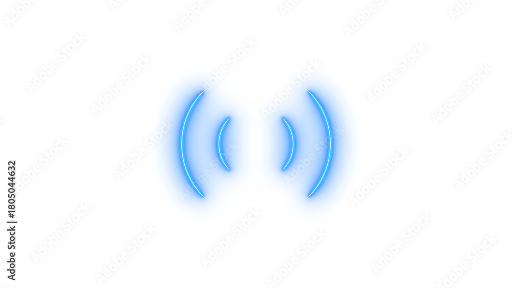 Fototapeta premium Sound waves icon vector set. Outline sound waves Icon on transparent background vector image.