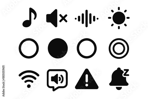 Animated status feedback indicator voice alert dot icon circle vector assistant waveform