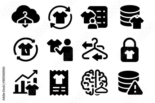 Virtual backup counter receipt wardrobe data quota database icon icons vector alert
