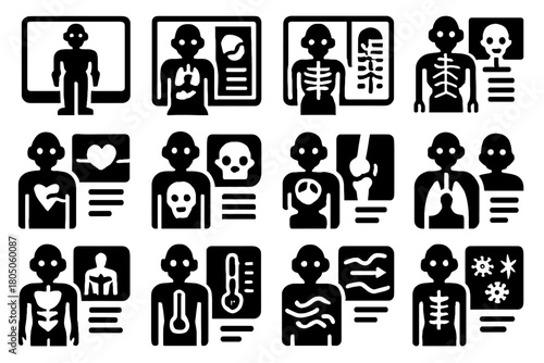 Muscle display vector robot robotic diagram organ map icon digital medical lung