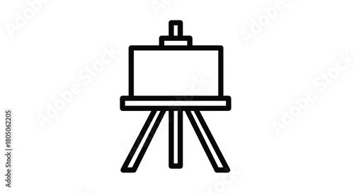 Elegant easel icon ready for your next creative project use in art classes workshops or online design inspire creativity and artistic expression now, Generative AI.