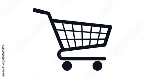 Modern shopping cart icon for e-commerce websites and online stores a symbol of retail therapy and consumerism perfect for ads and promotions, Generative AI.