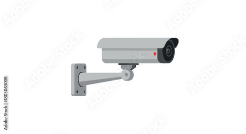 Modern cctv security camera on wall bracket for home and business safety
