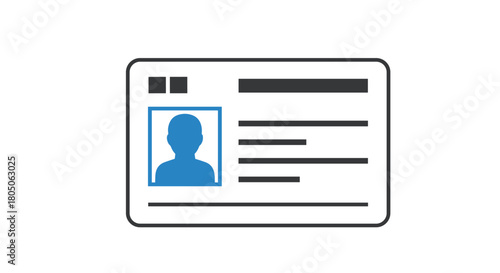 Professional ID card template for business school or employee identification featuring a modern design and clear user profile for secure access, Generative AI.