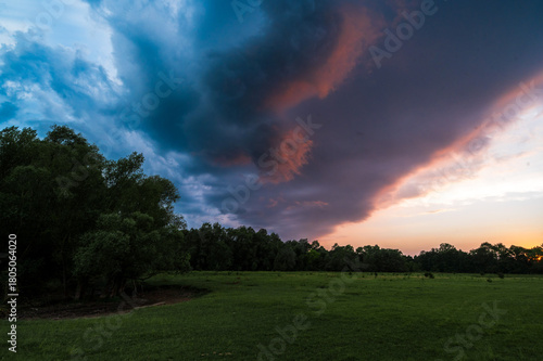 Storm clouds before sunset