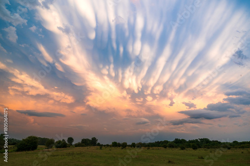 Mammatus Clouds before Sunset