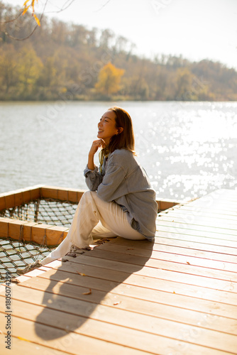 Woman enjoys a sunny aftern...