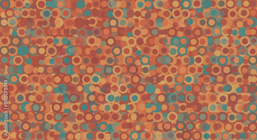 Abstract Colorful Circles Pattern - A Vibrant and Dynamic Visual Design with Repeating Geometric Shapes