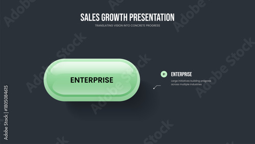 Service Forecast Slideshow Design Vector Illustration. Modern Innovation One Element Diagram Presentation Layout. Marketing Strategy 1 Step Infographic Frame Template.