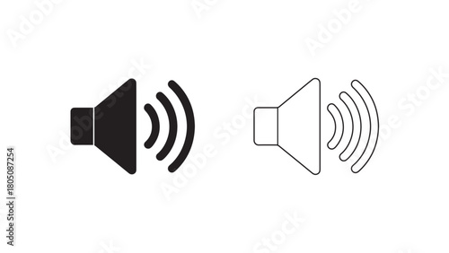 Majestic Speaker Icon with Sound Waves