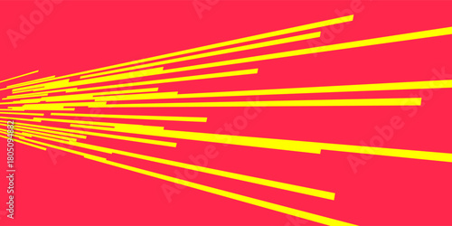Comic book speed red yellow color lines isolated on background stripe and radial effect style for manga speed frame, superhero action, explosion background. Motion line effect, pop art. Vector 10 eps